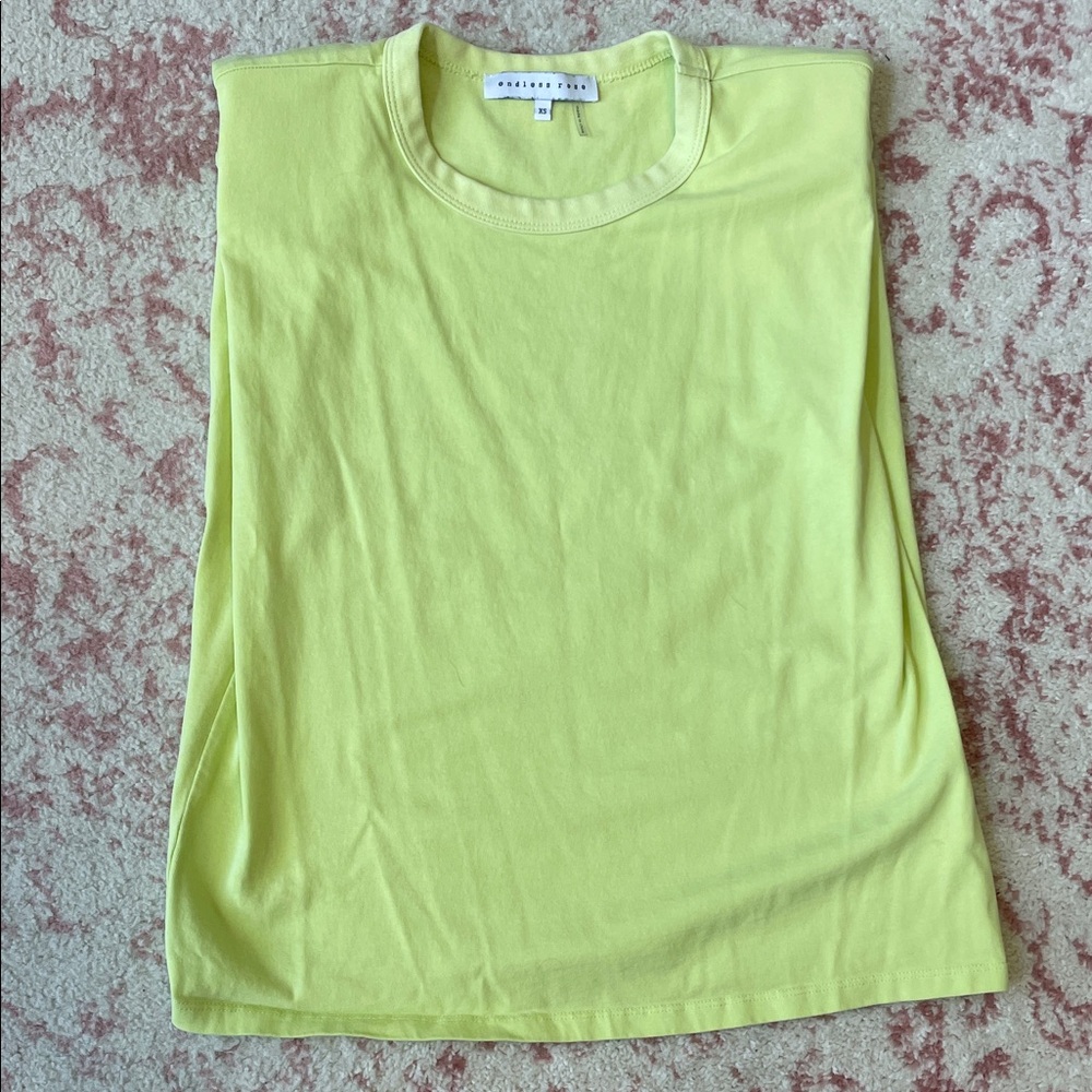 Endless Rose Citrus Sleeveless Muscle Tee